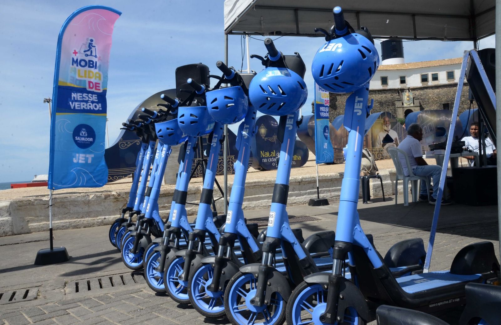 Prefeitura lança Campanha de Verão dos Patinetes Elétricos com foco em segurança viária. |Fotos: Otávio Santos / Secom PMS