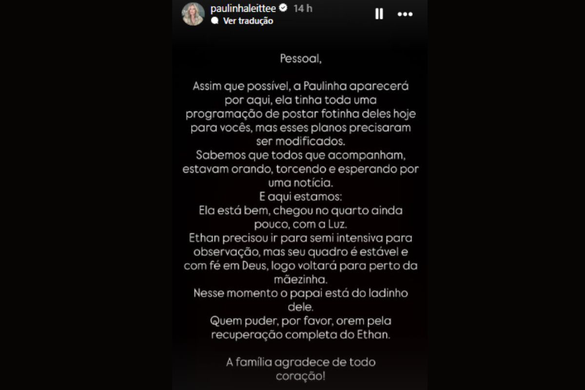 Ex Bbb Paulinha Leite Anunciou O Nascimento Dos Filhos Gêmeos. | Foto: Reprodução StoryInstagram