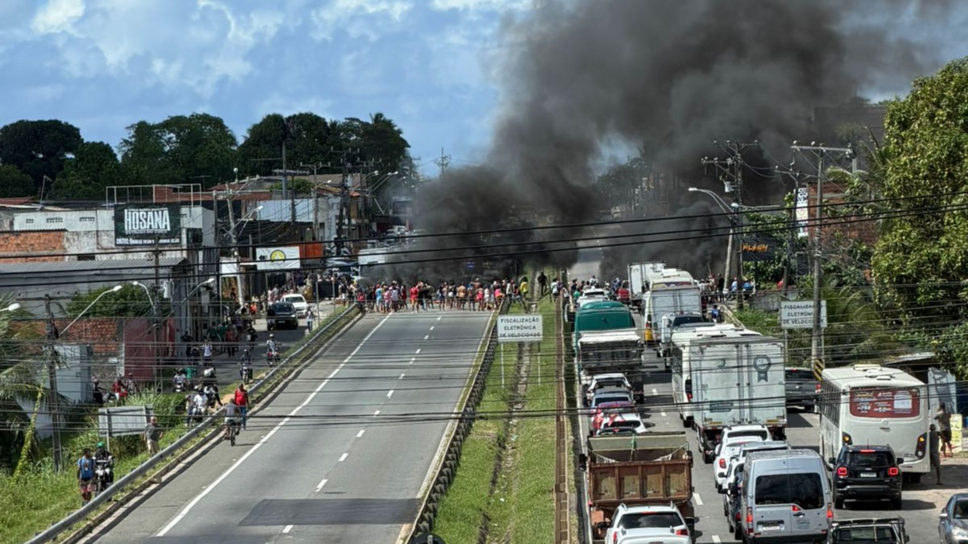Manifestação em Abrantes. Foto: Leitor Aratu On