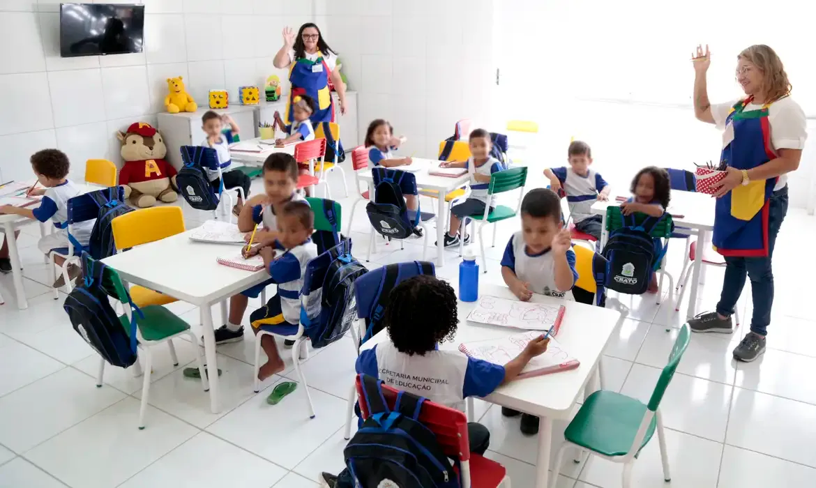 No Brasil, a educação infantil é dividida em creches (para crianças de 0 a 3 anos) e pré-escola (para crianças de 4 e 5 anos). Foto: Angelo Miguel / Mec
