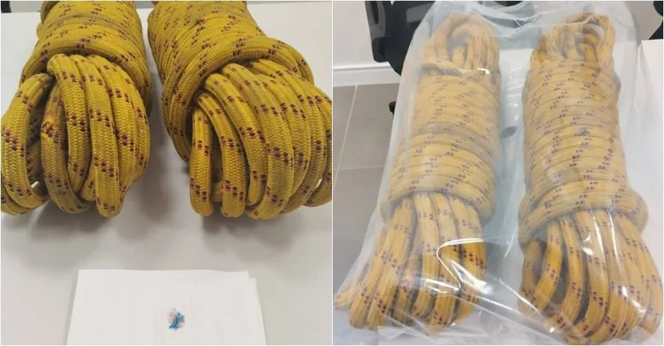Engenharia do crime: estrangeiro é preso com 2 kg de cocaína escondida em uma corda