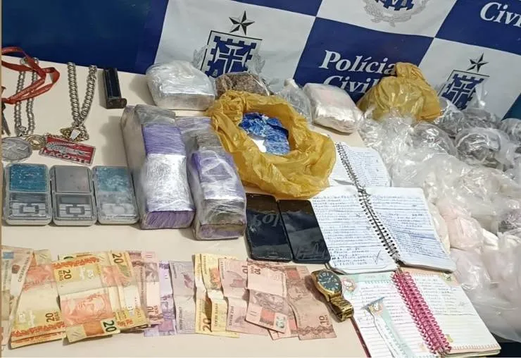 PM apreende mais de 1500 porções de drogas no município de Nazaré, Recôncavo Baiano