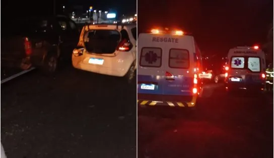 Acidente envolvendo quatro veículos causa grande engarrafamento entre Lauro de Freitas e Camaçari; vídeo