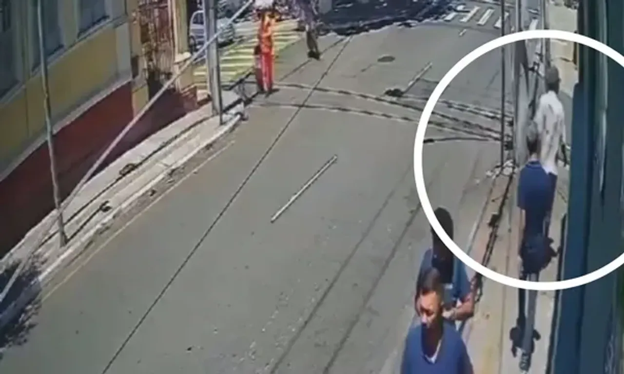 C&acirc;meras de Seguran&ccedil;a mostra suspeitos chegando a sede do Partido Verde. Foto: Reprodu&ccedil;&atilde;o