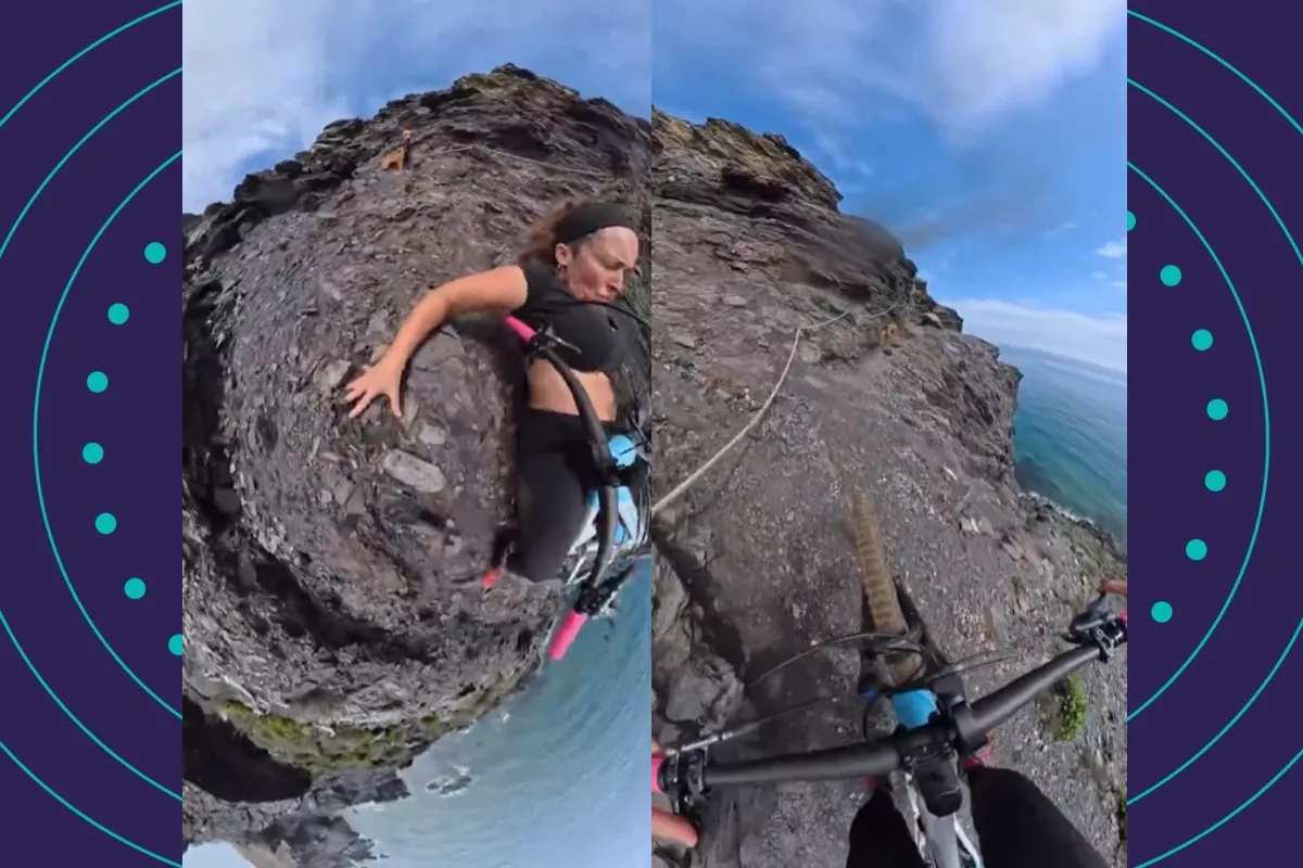 Influenciadora cai em trilha à beira de penhasco na Espanha e vídeo viraliza