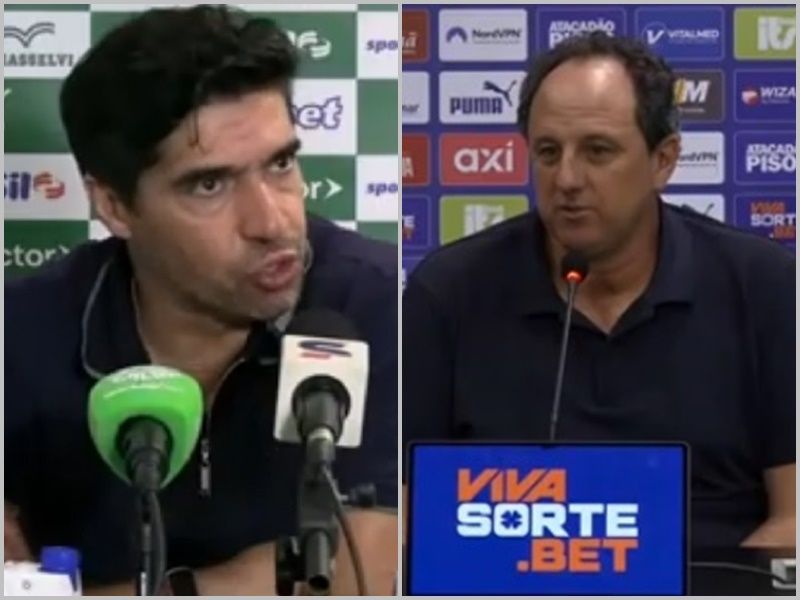 Abel reclama de gramado da Arena fonte Nova e Rogério Ceni retruca. Foto: Reprodução