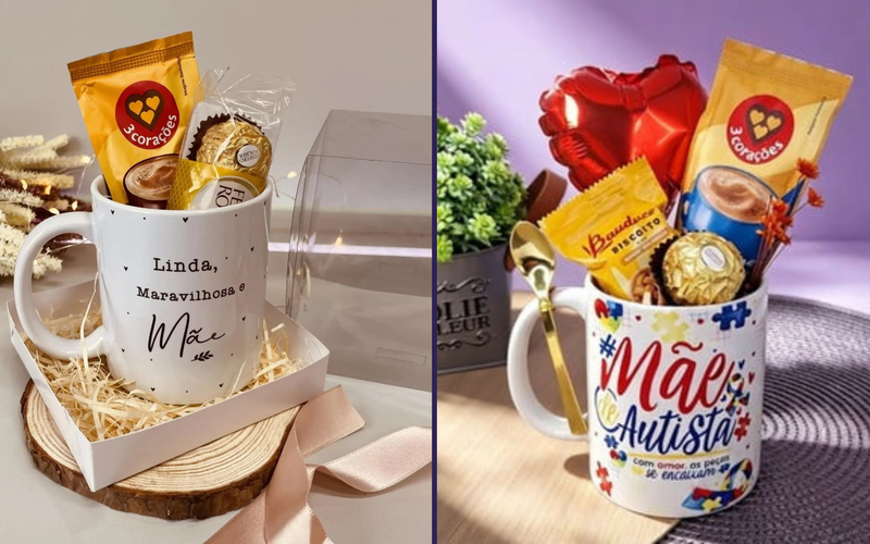 Com fotos, frases especiais ou mensagens divertidas,&nbsp; as canecas personalizadas s&atilde;o uma &oacute;tima op&ccedil;&atilde;o para o Dia das M&atilde;es/Foto: Reprodu&ccedil;&atilde;o&nbsp;