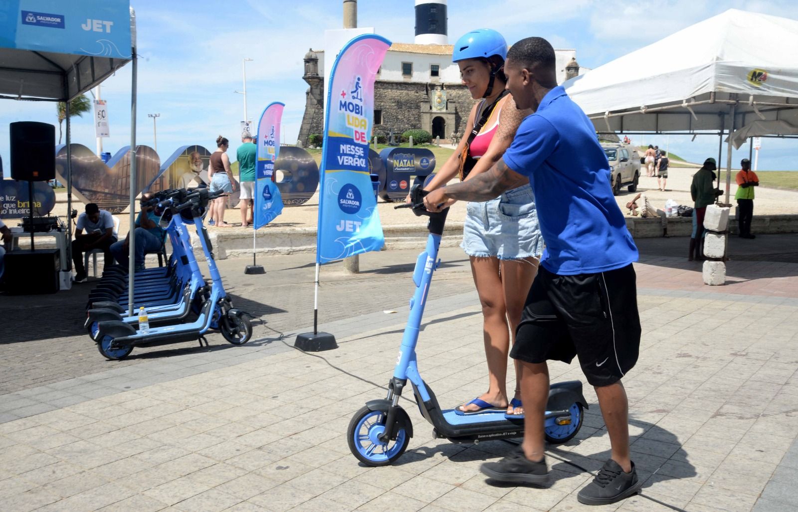 Prefeitura Lança Campanha De Verão Dos Patinetes Elétricos Com Foco Em Segurança Viária. | Fotos: Otávio Santos / Secom PMS