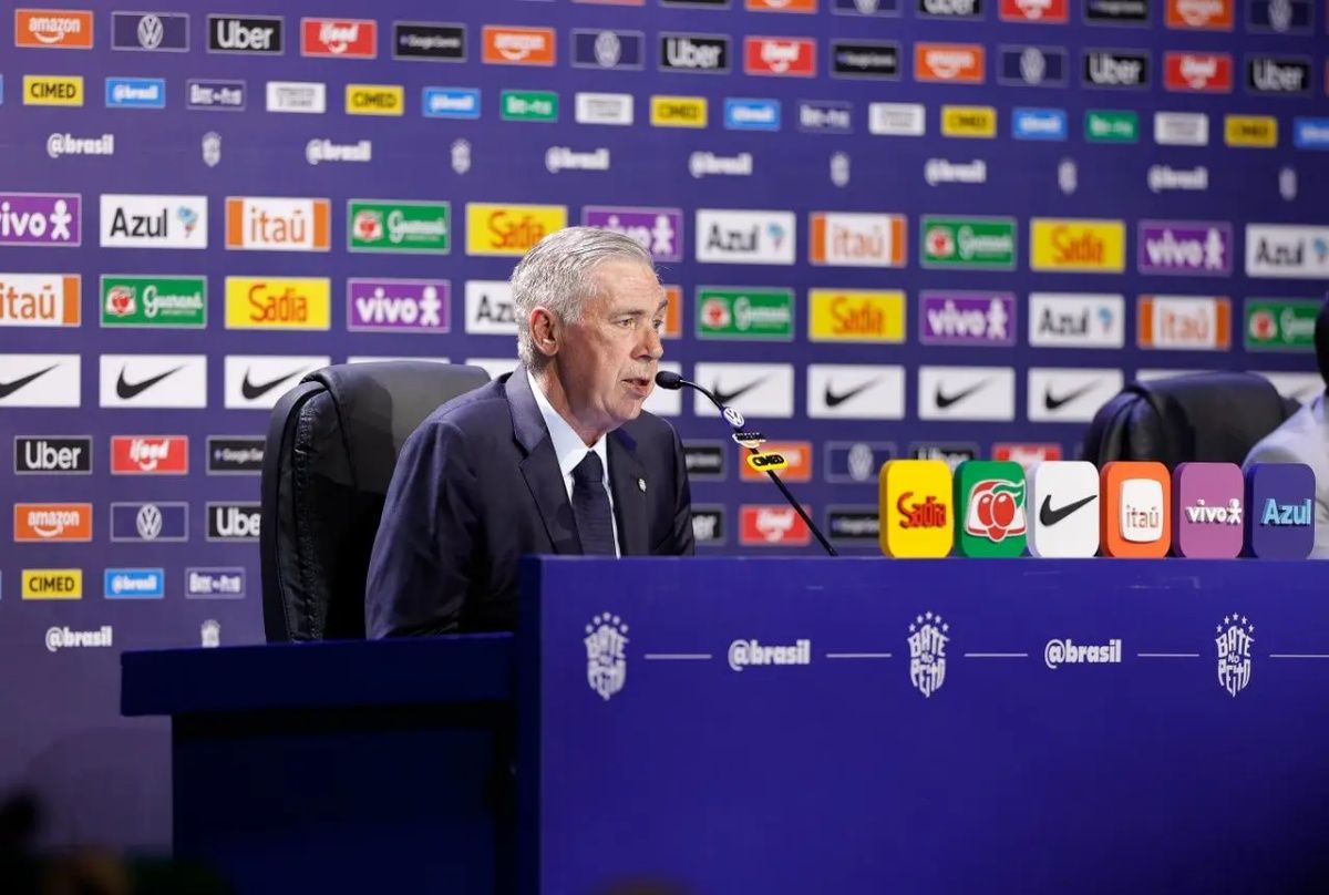 Carlo Ancelotti anunciou nesta segunda os convocados pela Seleção Brasileira em 2026. Foto: Rafael Ribeiro/CBF