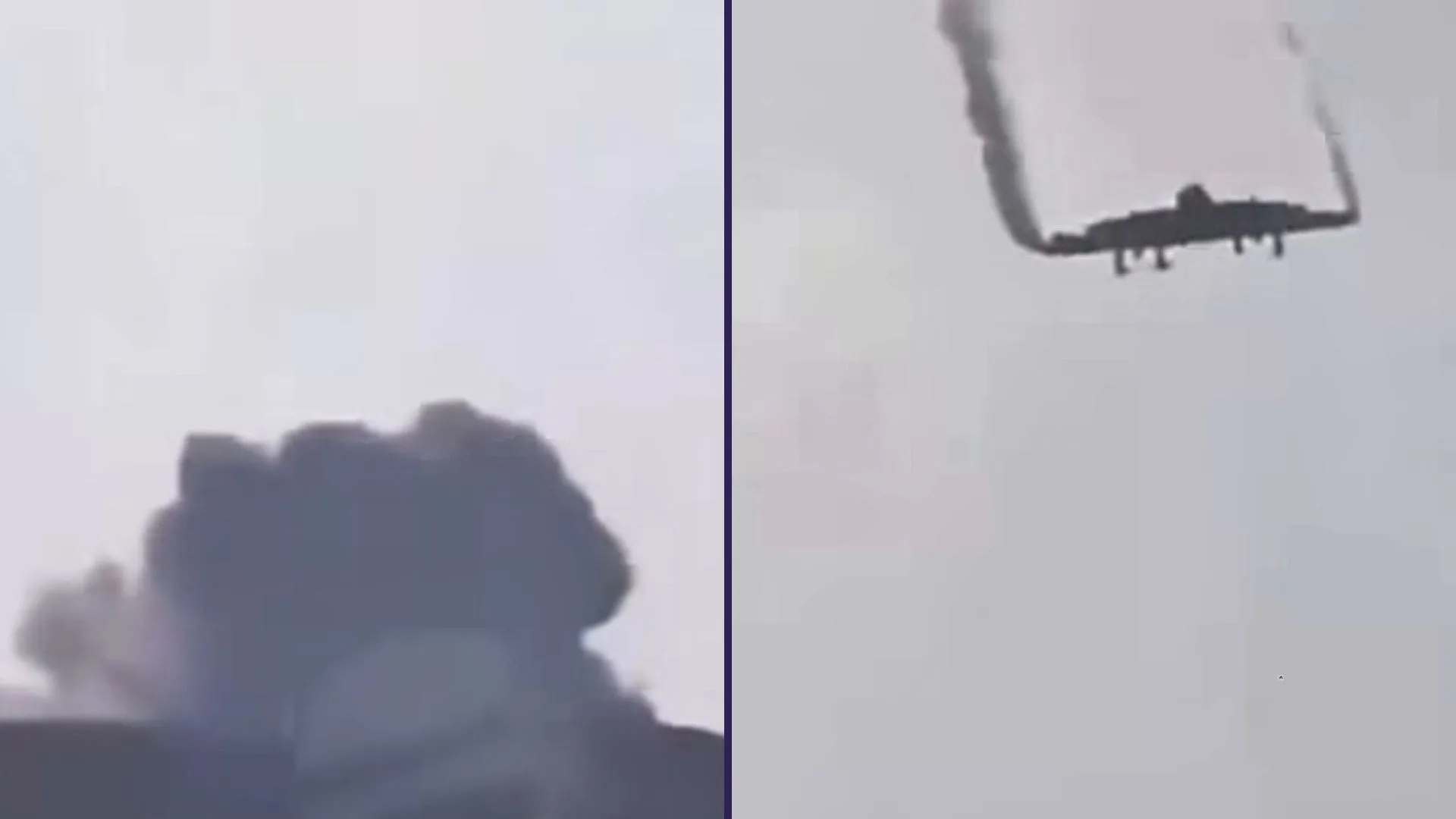 Imagem de avião turco caindo 