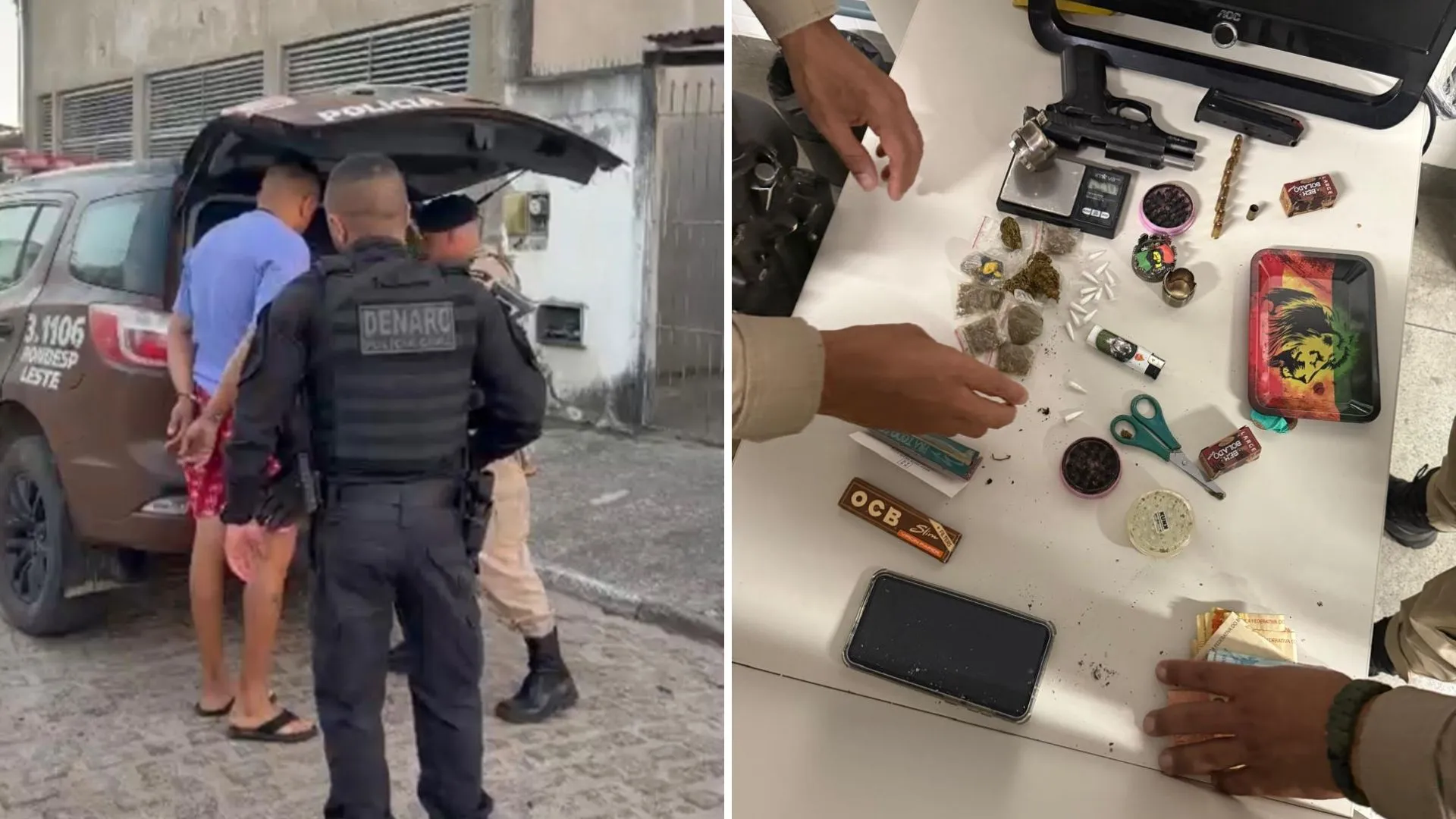 Quatro suspeitos são presos e dois ficam feridos durante operação em Feira de Santana