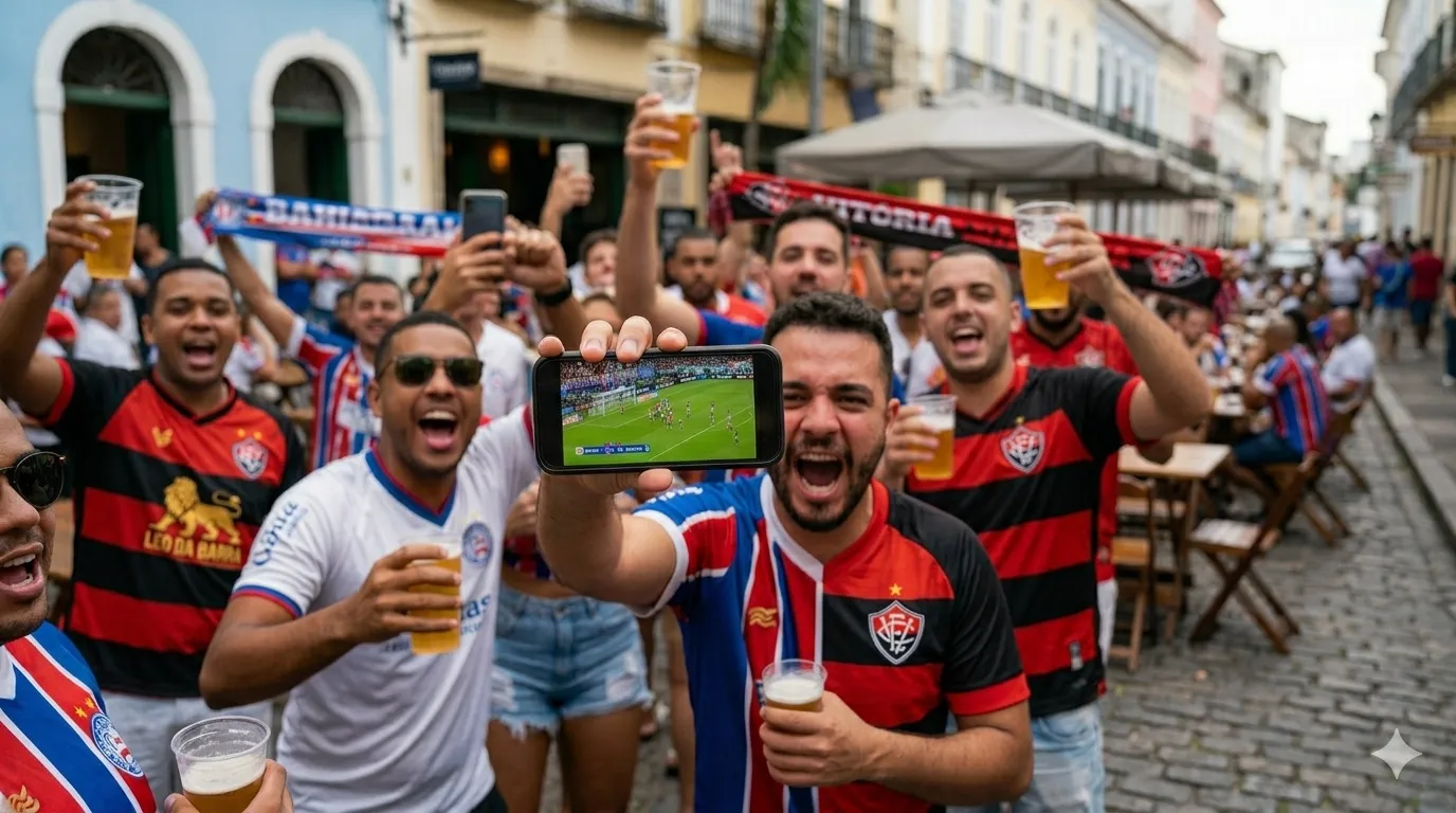 Usuário acessando a transmissão da TV Aratu e SBT ao vivo através de um dispositivo móvel