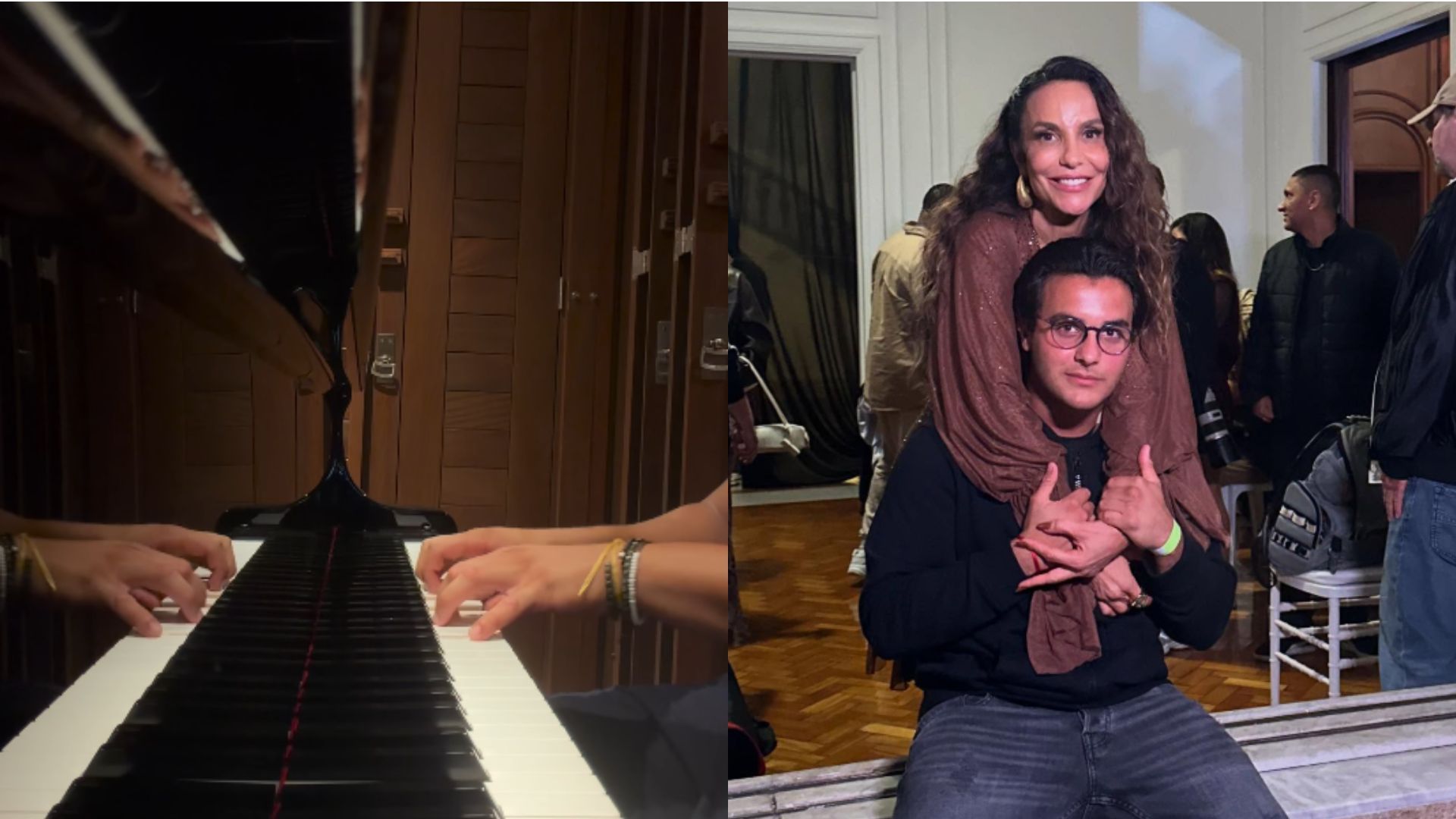 Marcelo Sangalo, filho mais velho de Ivete, surpreendeu ao tocar piano e recebeu elogios no Instagram | Fotos: reprodu&ccedil;&atilde;o/redes sociais