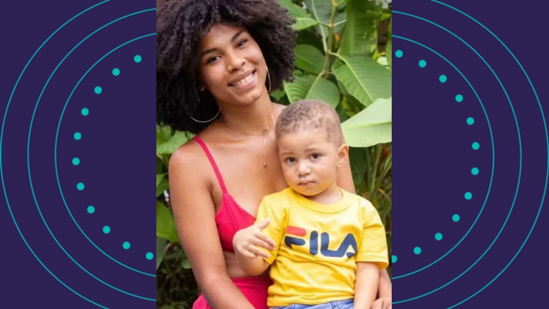 M&atilde;e e filho mortos a facadas. Foto: Redes sociais