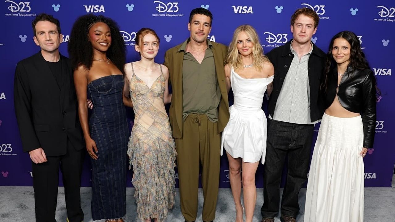 Jake Schreier, Maya Boyd, Sadie Sink, Christopher Abbot, Samara Weaving, Kit Connor e Inde Navarette, novo elenco dos X-Men. Foto: Marvel