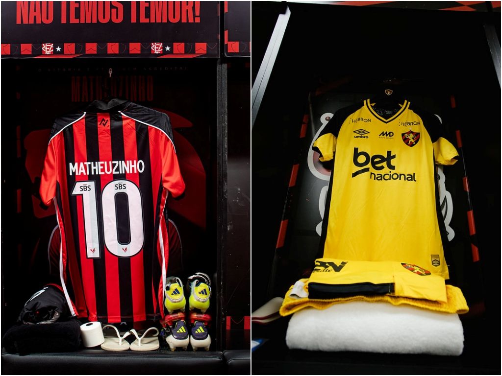Veja as escalações de Vitória e Sport para o jogo. Foto: Vitória e Sport