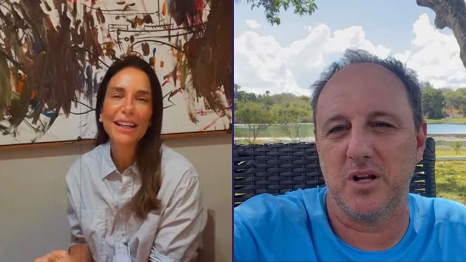 Vozinha e a Bahia: Ivete e Rogerio Ceni mandam recado para o goleiro ; Foto: Reprodu&ccedil;&atilde;o Youtube / Caz&eacute; TV