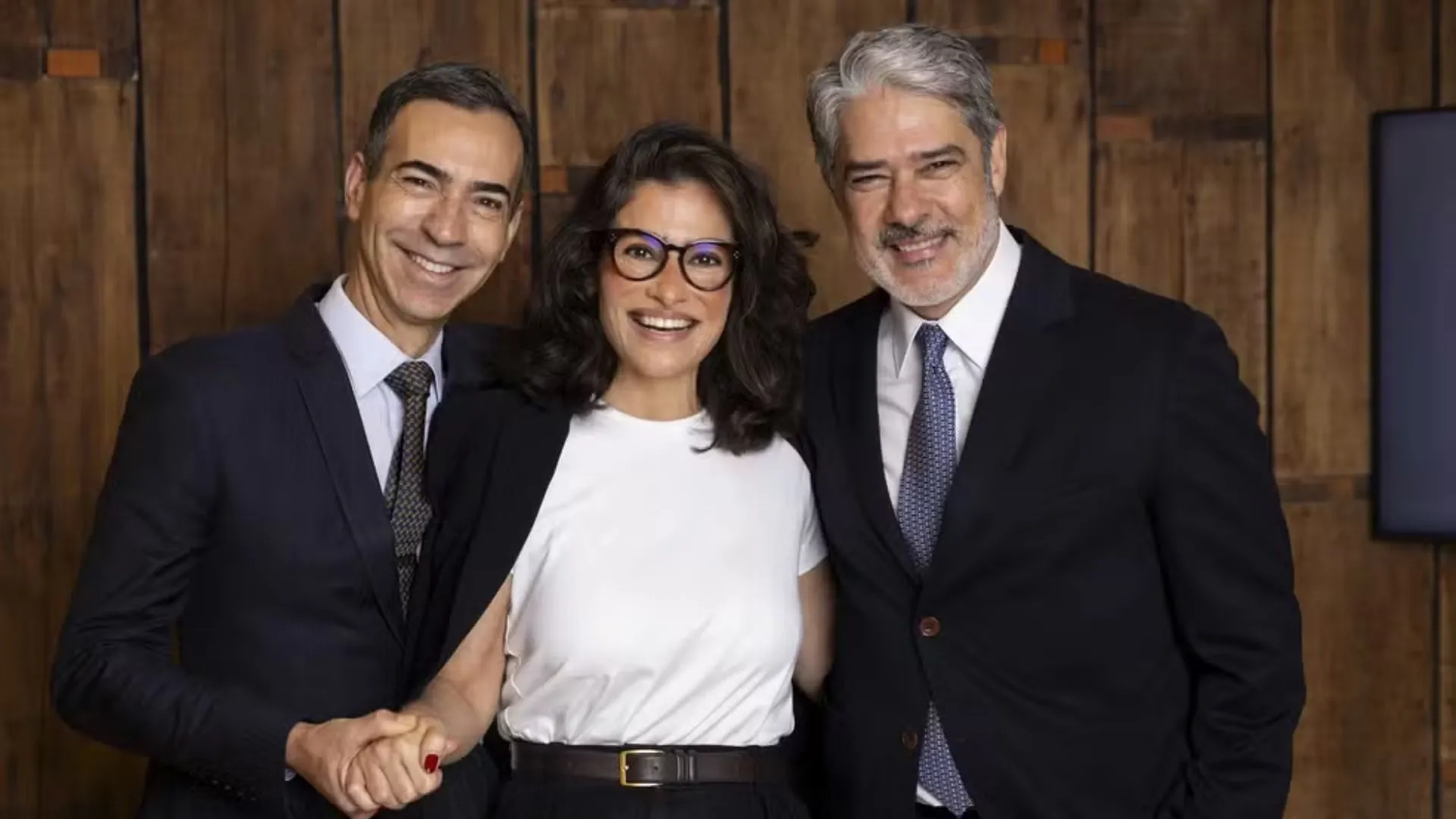 Cesar Tralli, Renata Vasconcellos e William Bonner