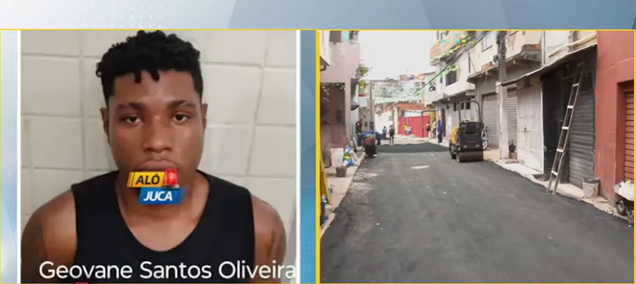 Geovane Santos Oliveira foi encontrado com mais de 500 por&ccedil;&otilde;es de coca&iacute;na ap&oacute;s troca de tiros com a PM em Lauro de Freitas.| Foto: Tv Aratu/Al&ocirc; Juca