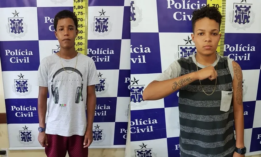 Dupla é presa após assaltar Lan House em Feira de Santana; simulacro de pistola foi usado