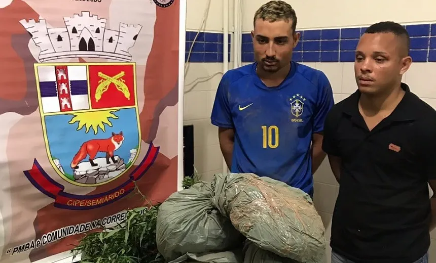 Polícia prende traficantes e encontra onze quilos de maconha enterrados em Irecê