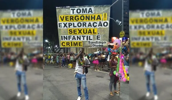 Pedofilia é crime: morador de Cajazeiras circula pelo Carnaval conscientizando pessoas