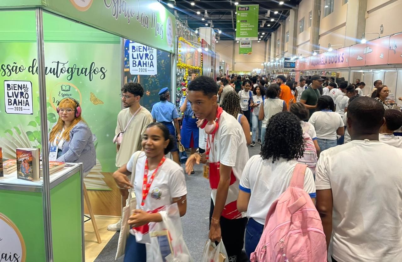 Bienal do Livro Bahia 2026. Foto: Laraelen Oliveira | Aratu On