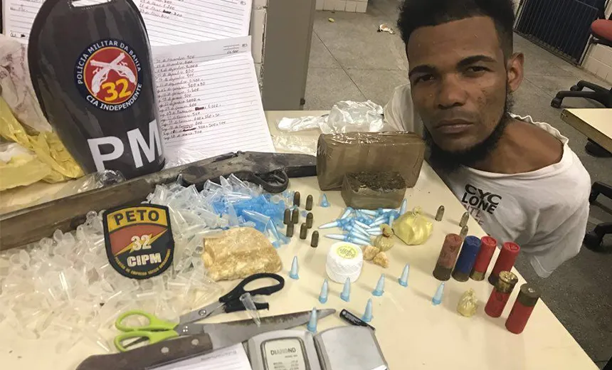 RODOU: Traficante resiste abordagem e é preso com munições e drogas em Pojuca