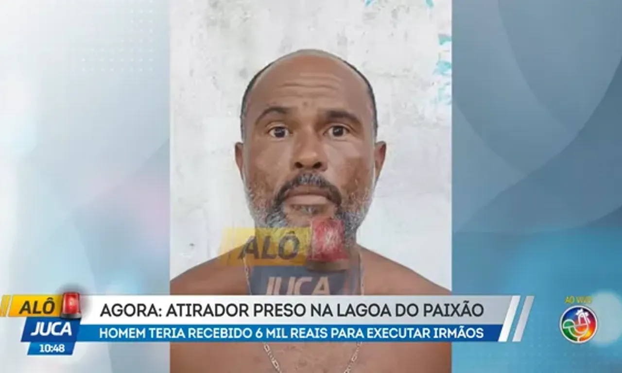 Thiago Milton Santos de Carvalho, apontado como autor dos disparos, foi localizado em Fazenda Coutos. | Foto: Reprodu&ccedil;&atilde;o/TV Aratu