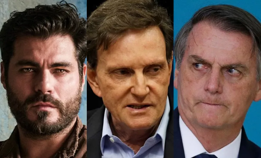 Em publicação de Thiago Lacerda, Crivella "beija" Bolsonaro; veja