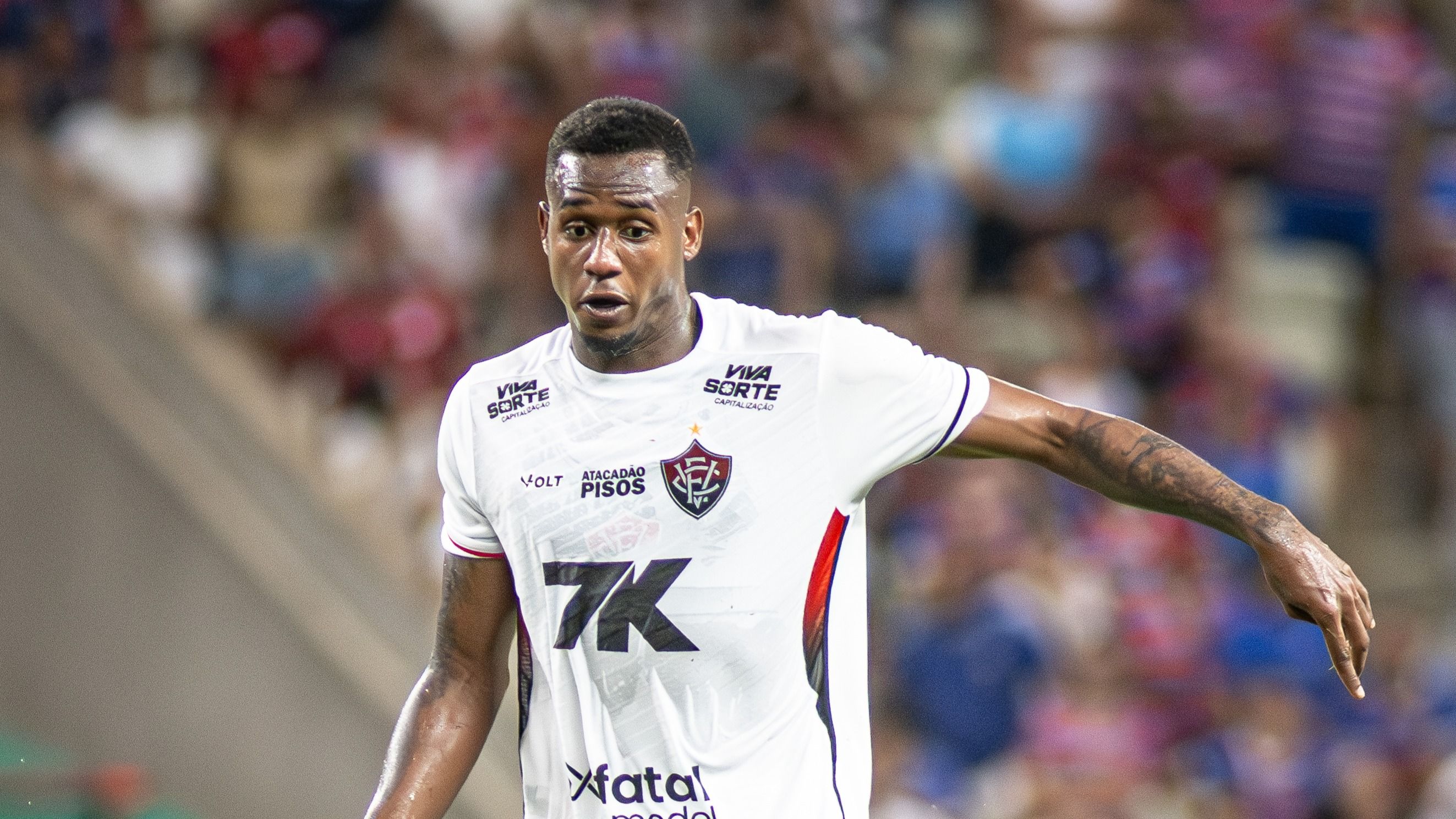 Dudu foi expulso na segunda partida após retornar ao Vitória; Rodrigo Chagas perde atleta para próxima partida | Foto: Victor Ferreira/EC Vitória