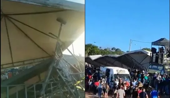 Arquibancada despenca durante evento de motocross e deixa pelo menos 60 feridos