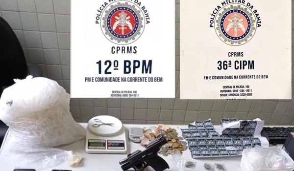 Suspeito morre em confronto com a polícia durante operação conjunta em Camaçari;  arma e drogas foram apreendidas