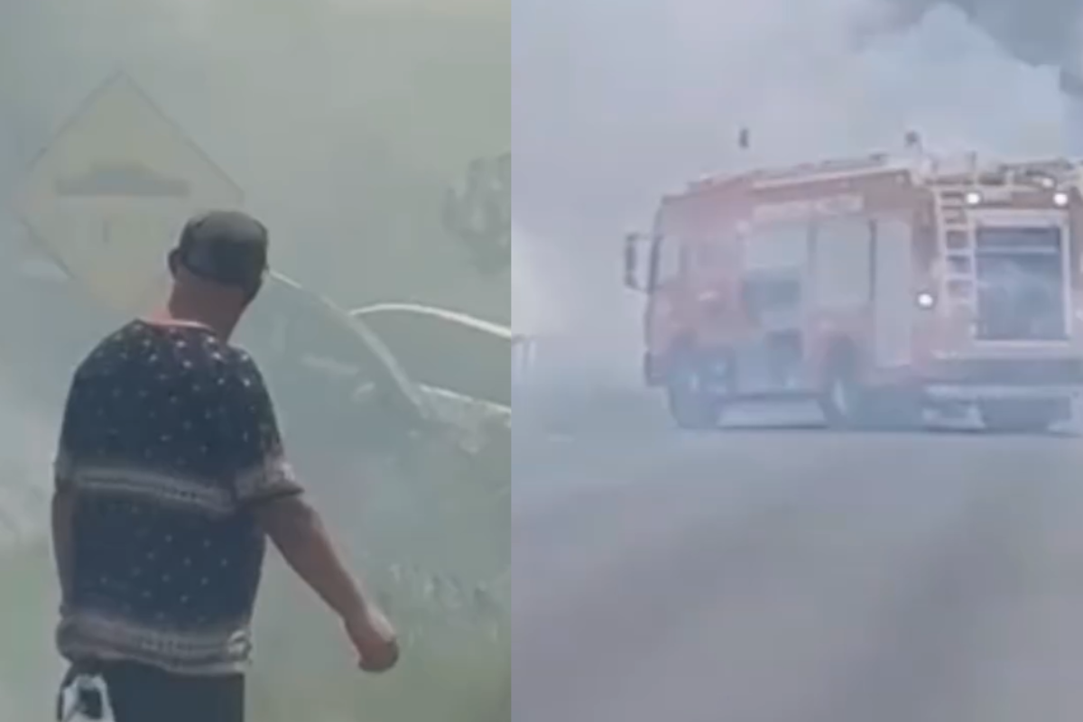  inc&ecirc;ndio causa baixa visibilidade e resulta em acidente envolvendo tr&ecirc;s ve&iacute;culos na Bahia . Foto: Reprodu&ccedil;&atilde;o Rede Social 