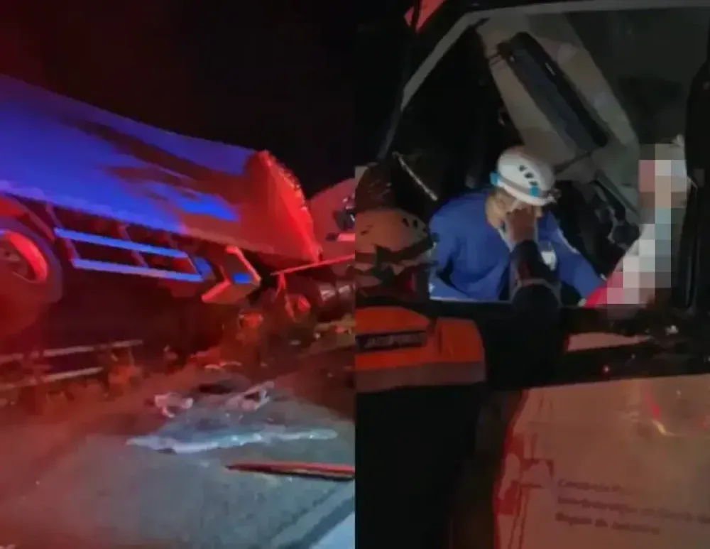 Acidente envolvendo micro-&ocirc;nibus, carreta e carro deixa v&iacute;timas na BR-324, na Bahia. Foto: Redes Sociais 