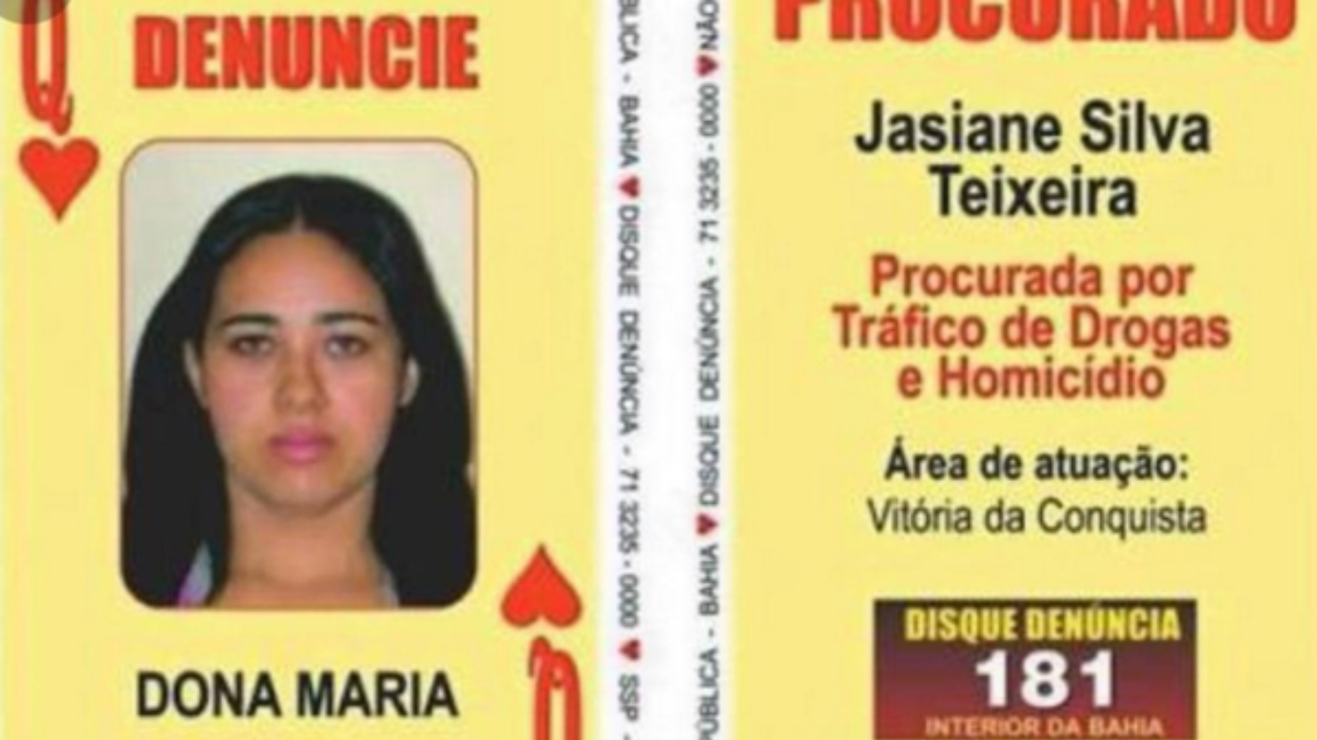 Dona Maria, que responde a quatro ações penais por homicídio e tráfico, integrava o 