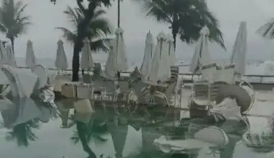 Chuva provoca estrago em clube de luxo na Barra; veja vídeo  