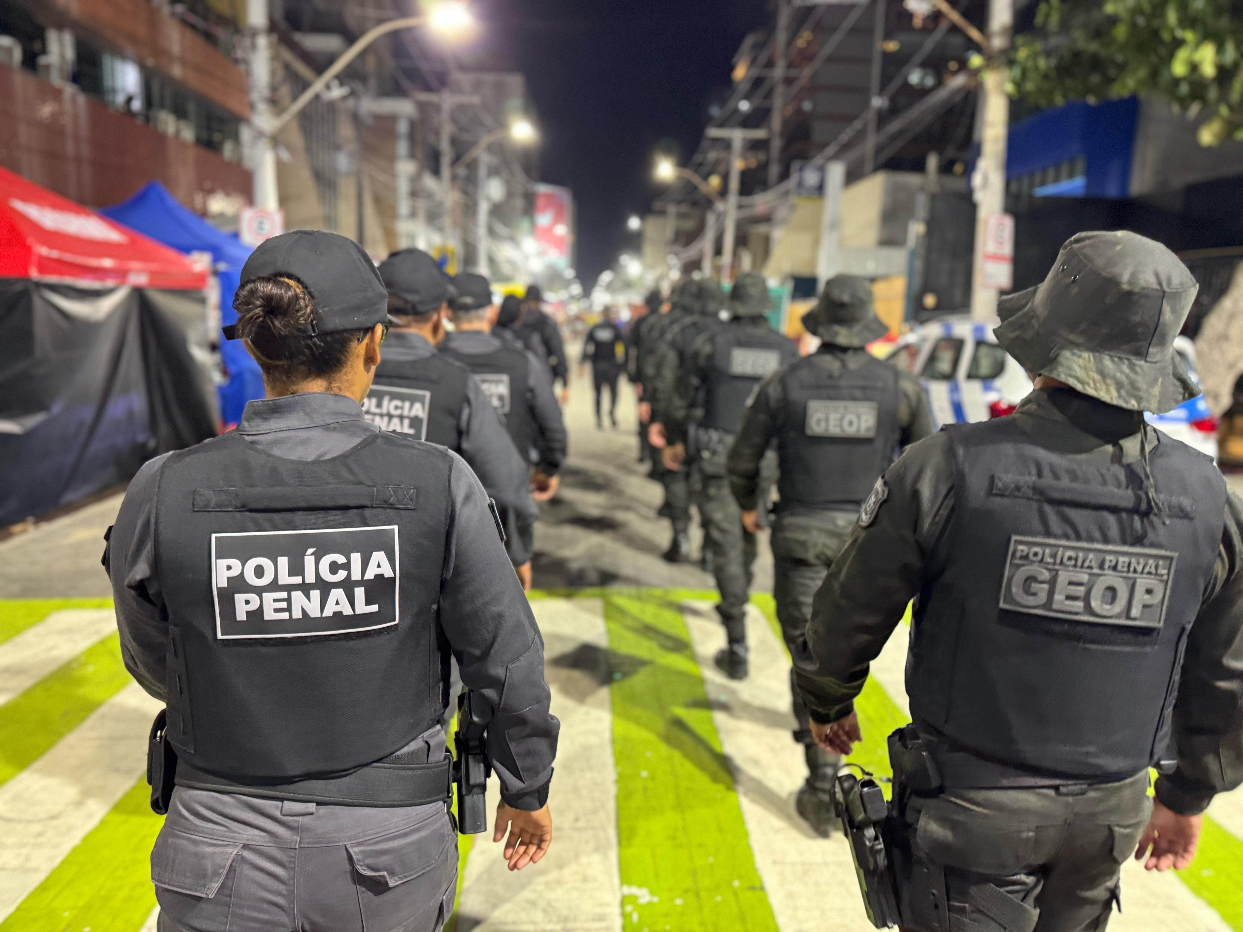 O Grupamento Especializado em Operações Prisionais (GEOP) também esteve realizando rondas nas unidades de Salvador e na Região Metropolitana. Foto: Hildazio Santana| Seap