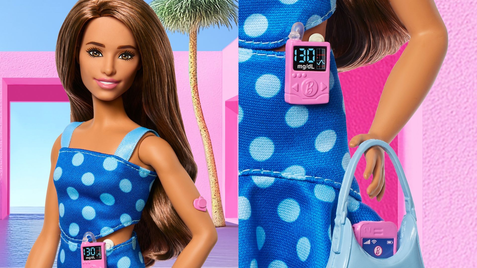 Barbie com diabetes tipo 1 vem com sensor no braço | Reprodução/Mattel