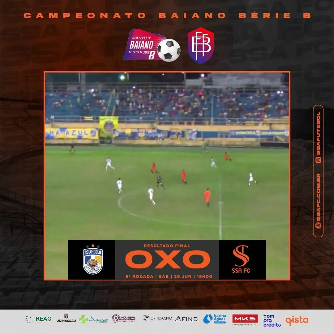 Empates marcam início da sexta rodada do Campeonato Baiano da Série B