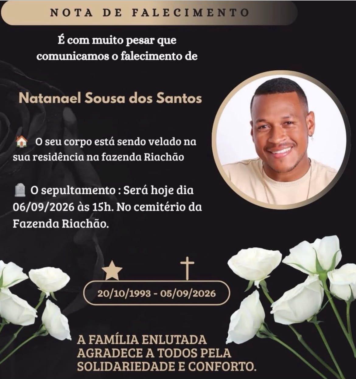 Cantor de forró é sepultado após morrer em acidente na BA-262