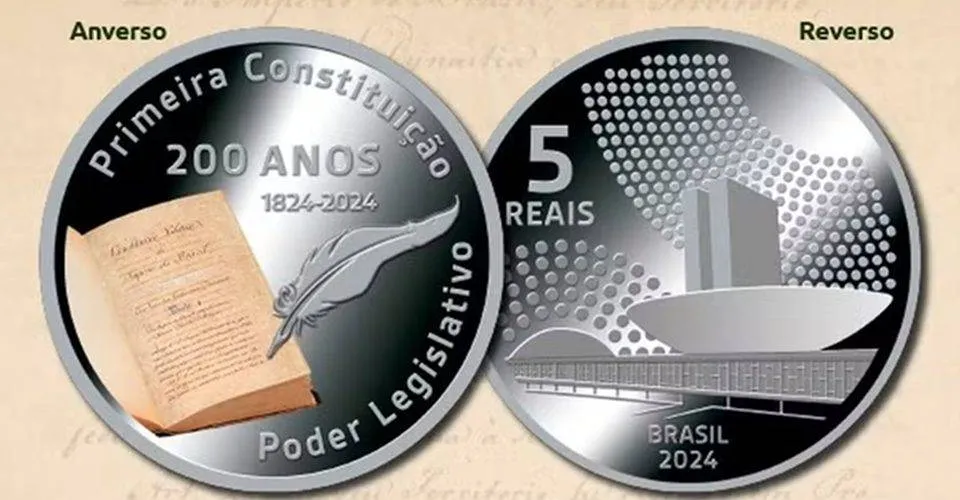 Banco Central lança moeda comemorativa de R$ 5 para colecionadores; unidade vai custar R$ 440