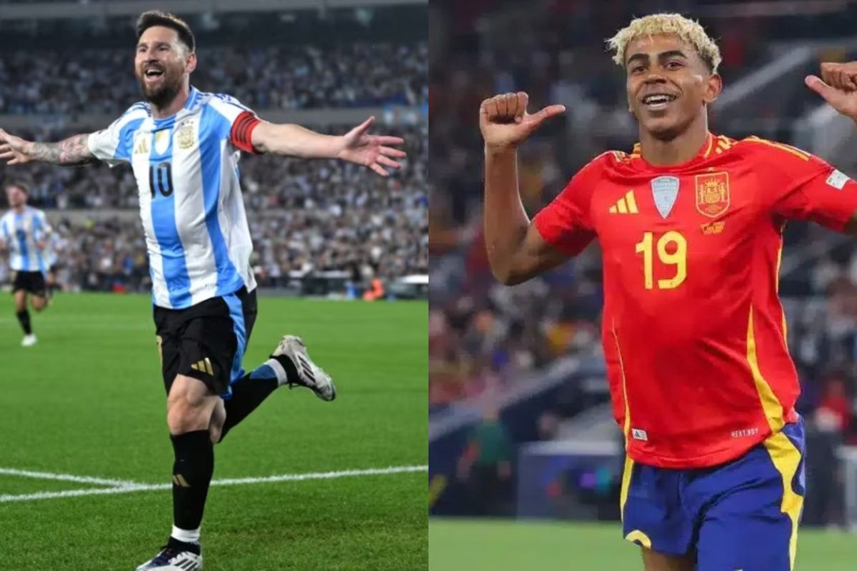 Messi e Yamal. Foto: Reprodução