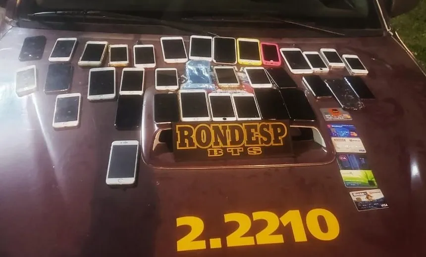 Polícia recupera 34 celulares furtados em evento na Arena Fonte Nova; três criminosos são presos