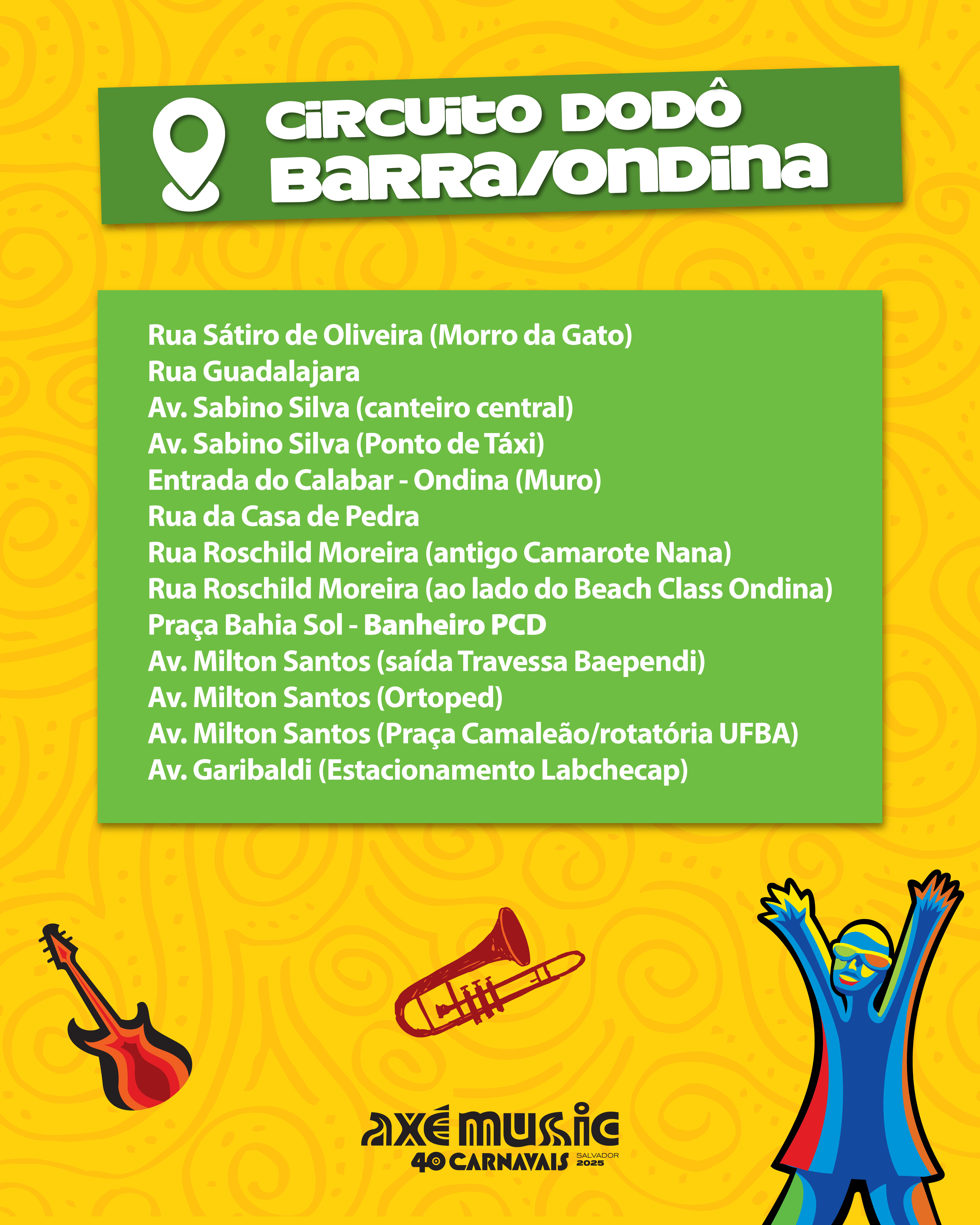 Pontos dos Banheiros Químicos: Barra-Ondina