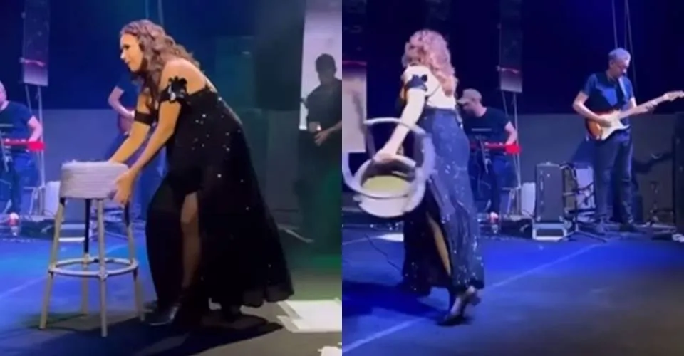 Empresária se pronuncia após Daniela Mercury arremessar banco em show: 'Lixo é essa cantora'