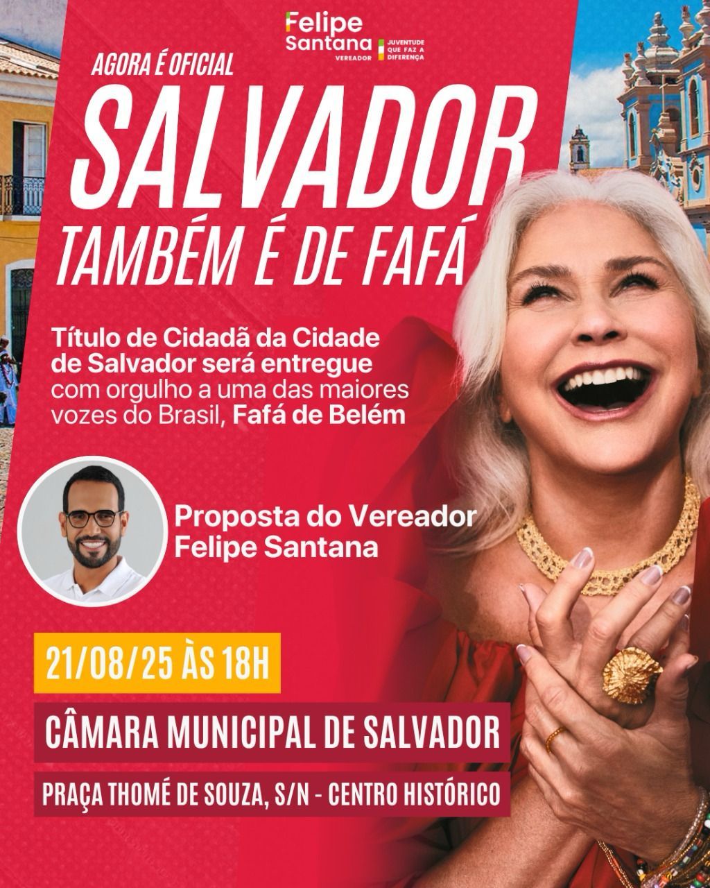 A proposta é do vereador Felipe Santana. | Foto: Redes Sociais