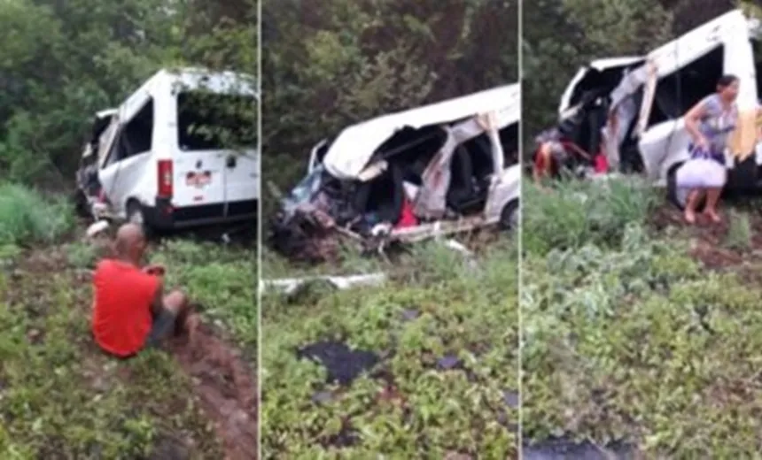 TRAGÉDIA: Dois morrem após acidente entre carreta e van no interior da Bahia