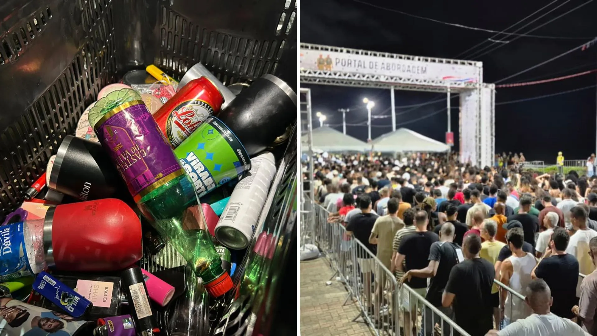 Drogas, espelhos e copos térmicos: veja materiais apreendidos no Virada Salvador