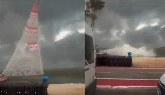 Árvore de Natal cai em Maricá, no Rio de Janeiro; acidente deixou um morto e dois feridos